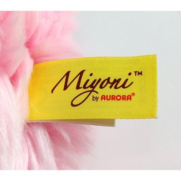 Aurora Miyoni Flamingo Plush Stuffed Animal 13 Inch Realistic Pink Black Fluffy - Picture 4 of 5